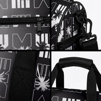 Bula Fiji Duffle Bag Black Makare Masi Tapa Pattern