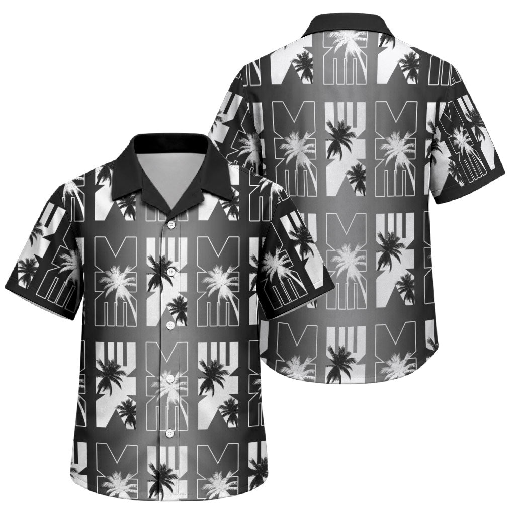 Bula Fiji Family Matching Off Shoulder Short Dress and Hawaiian Shirt Black Makare Masi Tapa Pattern