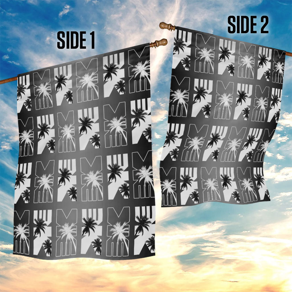 Bula Fiji Garden Flag Black Makare Masi Tapa Pattern