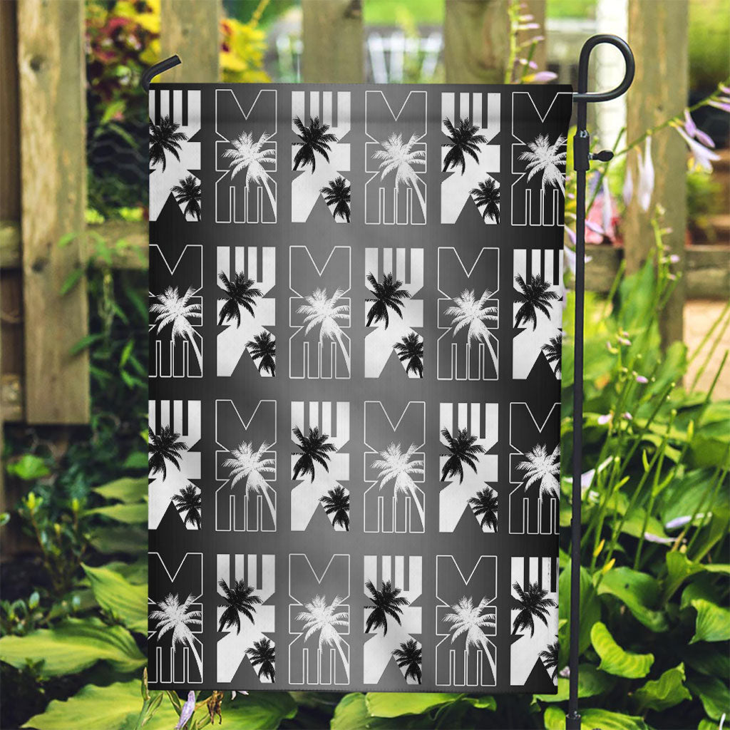 Bula Fiji Garden Flag Black Makare Masi Tapa Pattern