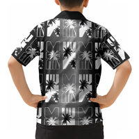 Bula Fiji Hawaiian Shirt Black Makare Masi Tapa Pattern
