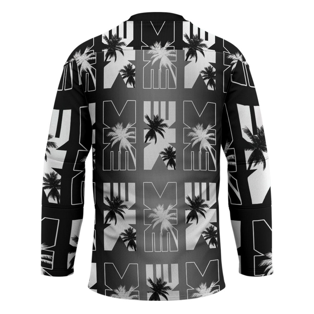 Bula Fiji Hockey Jersey Black Makare Masi Tapa Pattern