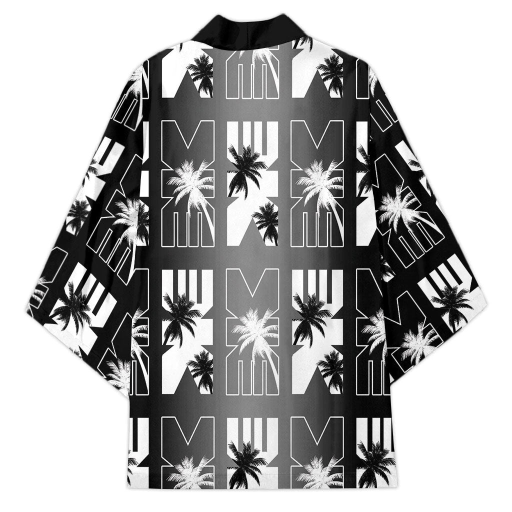 Bula Fiji Kimono Black Makare Masi Tapa Pattern