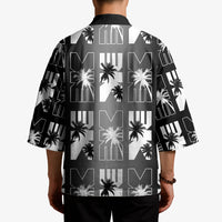Bula Fiji Kimono Black Makare Masi Tapa Pattern
