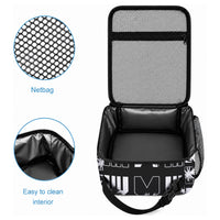 Bula Fiji Lunch Bag Black Makare Masi Tapa Pattern
