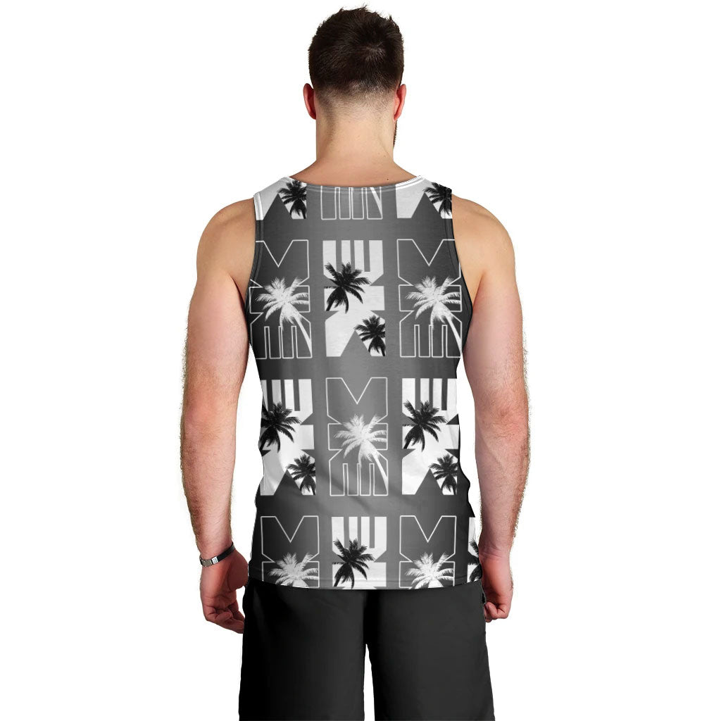 Bula Fiji Men Tank Top Black Makare Masi Tapa Pattern