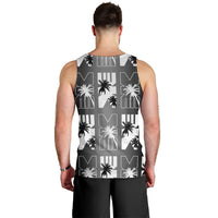 Bula Fiji Men Tank Top Black Makare Masi Tapa Pattern