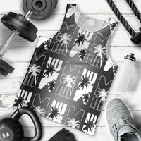 Bula Fiji Men Tank Top Black Makare Masi Tapa Pattern