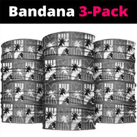 Bula Fiji Neck Gaiter Black Makare Masi Tapa Pattern