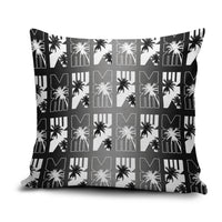 Bula Fiji Pillow Cover Black Makare Masi Tapa Pattern