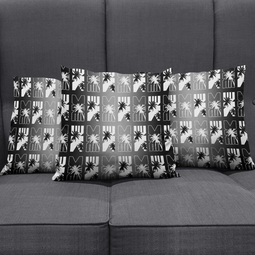 Bula Fiji Pillow Cover Black Makare Masi Tapa Pattern