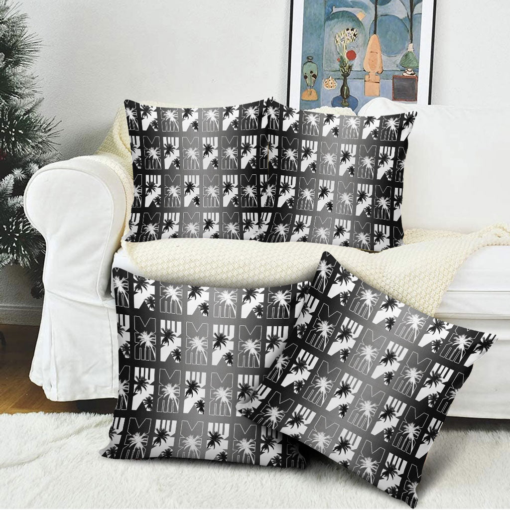 Bula Fiji Pillow Cover Black Makare Masi Tapa Pattern