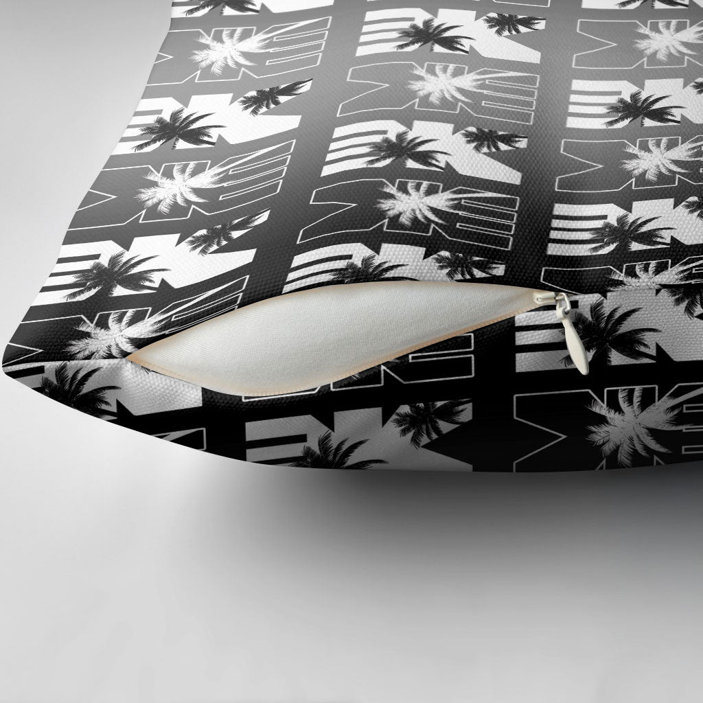 Bula Fiji Pillow Cover Black Makare Masi Tapa Pattern