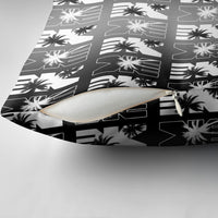 Bula Fiji Pillow Cover Black Makare Masi Tapa Pattern