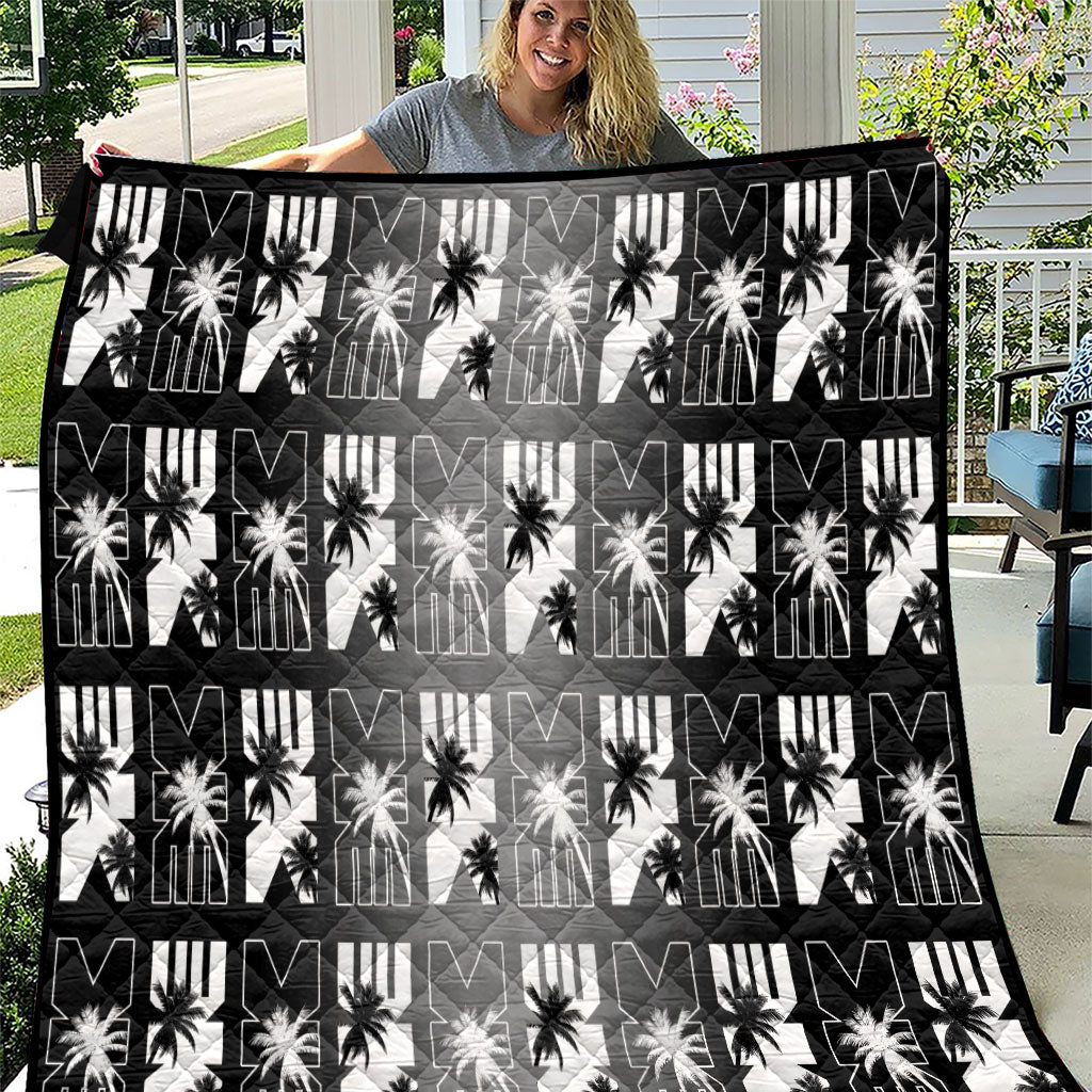 Bula Fiji Quilt Black Makare Masi Tapa Pattern