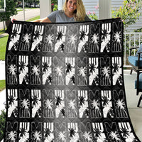 Bula Fiji Quilt Black Makare Masi Tapa Pattern