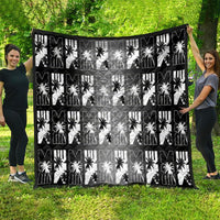 Bula Fiji Quilt Black Makare Masi Tapa Pattern