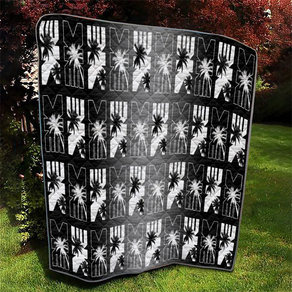 Bula Fiji Quilt Black Makare Masi Tapa Pattern