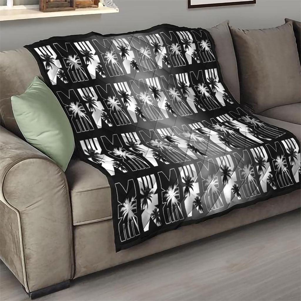 Bula Fiji Quilt Black Makare Masi Tapa Pattern