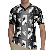 Bula Fiji Rugby Jersey Black Makare Masi Tapa Pattern