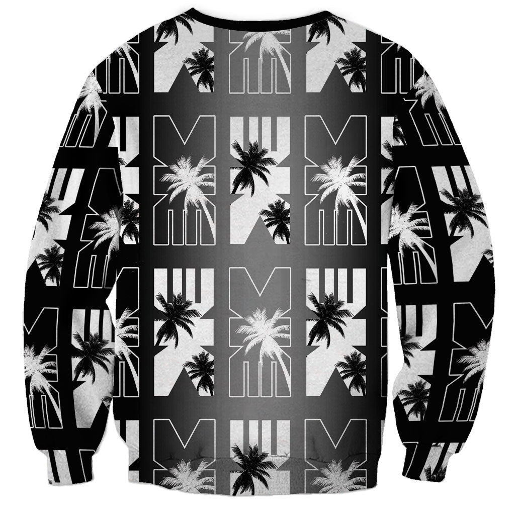 Bula Fiji Sweatshirt Black Makare Masi Tapa Pattern