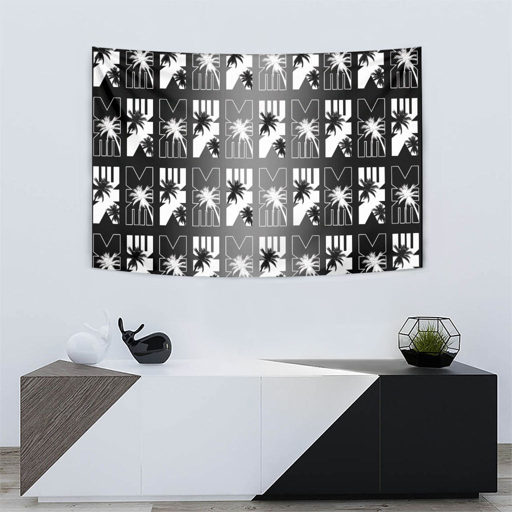 Bula Fiji Tapestry Black Makare Masi Tapa Pattern