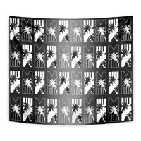 Bula Fiji Tapestry Black Makare Masi Tapa Pattern