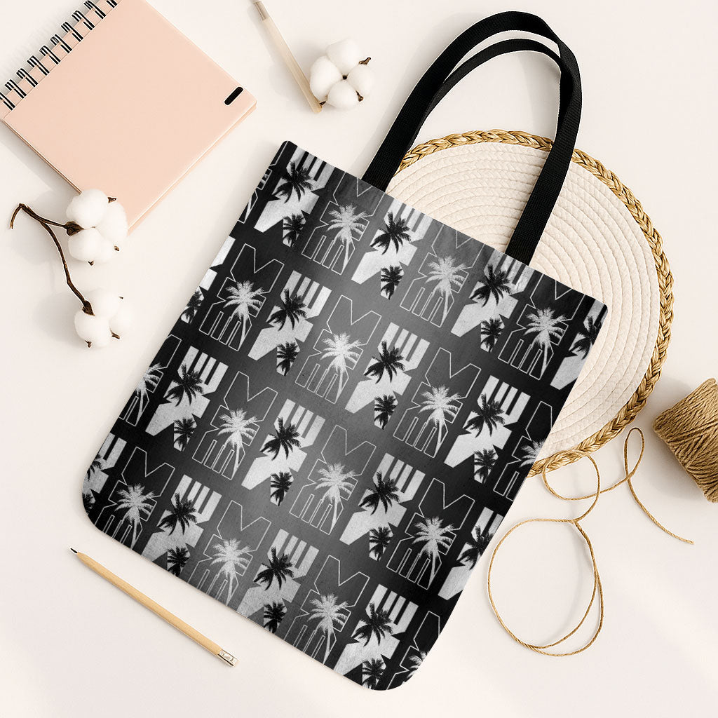 Bula Fiji Tote Bag Black Makare Masi Tapa Pattern
