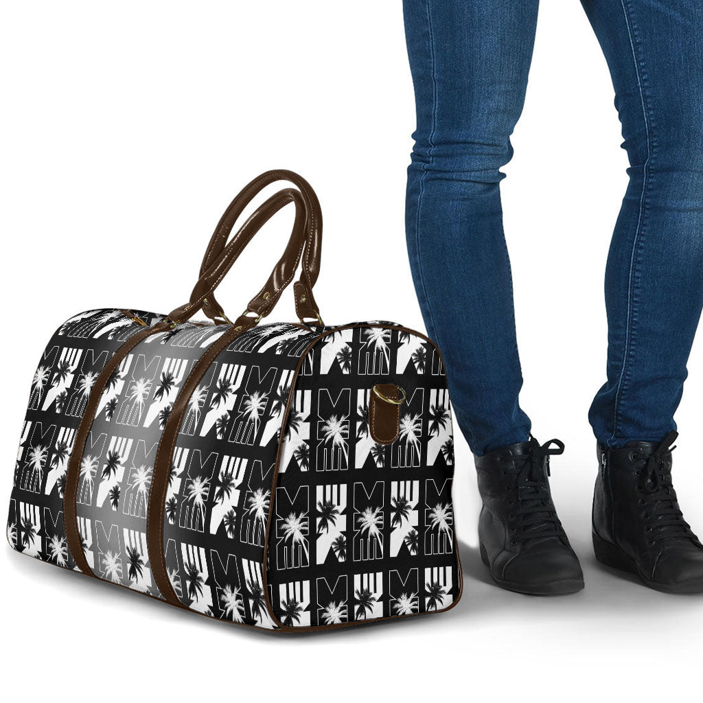 Bula Fiji Travel Bag Black Makare Masi Tapa Pattern