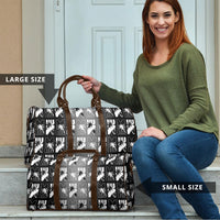 Bula Fiji Travel Bag Black Makare Masi Tapa Pattern