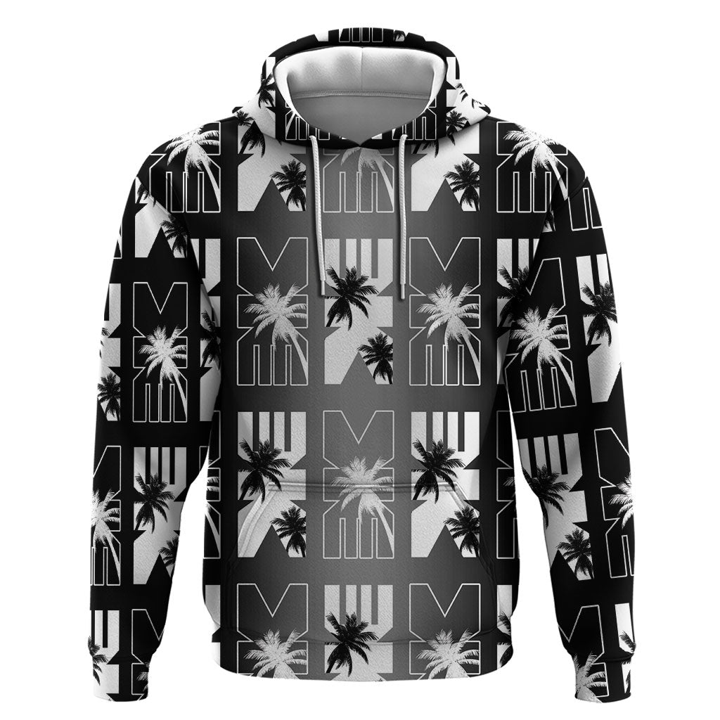 Bula Fiji Zip Hoodie Black Makare Masi Tapa Pattern