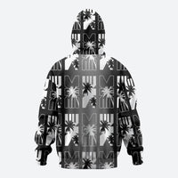 Bula Fiji Zip Hoodie Black Makare Masi Tapa Pattern