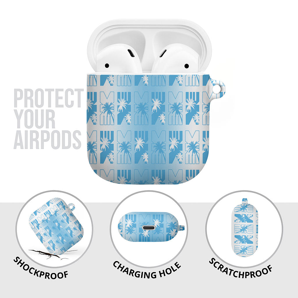 Bula Fiji AirPods Case White Makare Masi Tapa Pattern