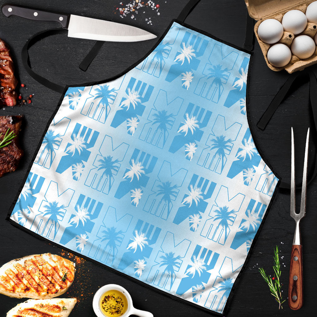 Bula Fiji Apron White Makare Masi Tapa Pattern