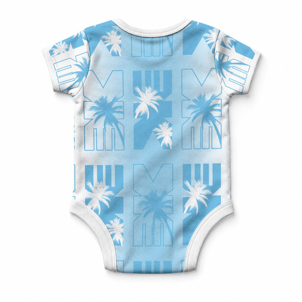 Bula Fiji Baby Onesie White Makare Masi Tapa Pattern