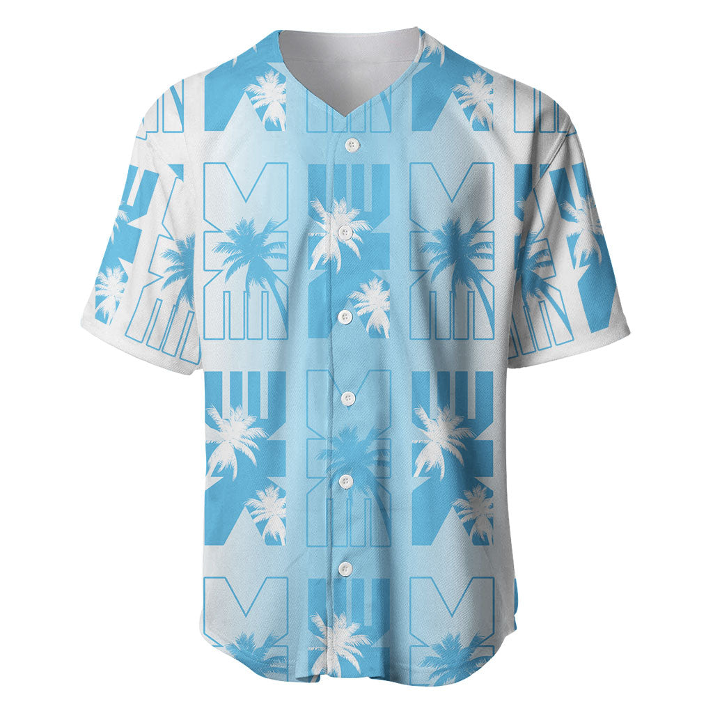 Bula Fiji Baseball Jersey White Makare Masi Tapa Pattern