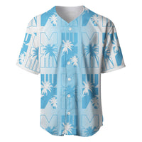 Bula Fiji Baseball Jersey White Makare Masi Tapa Pattern