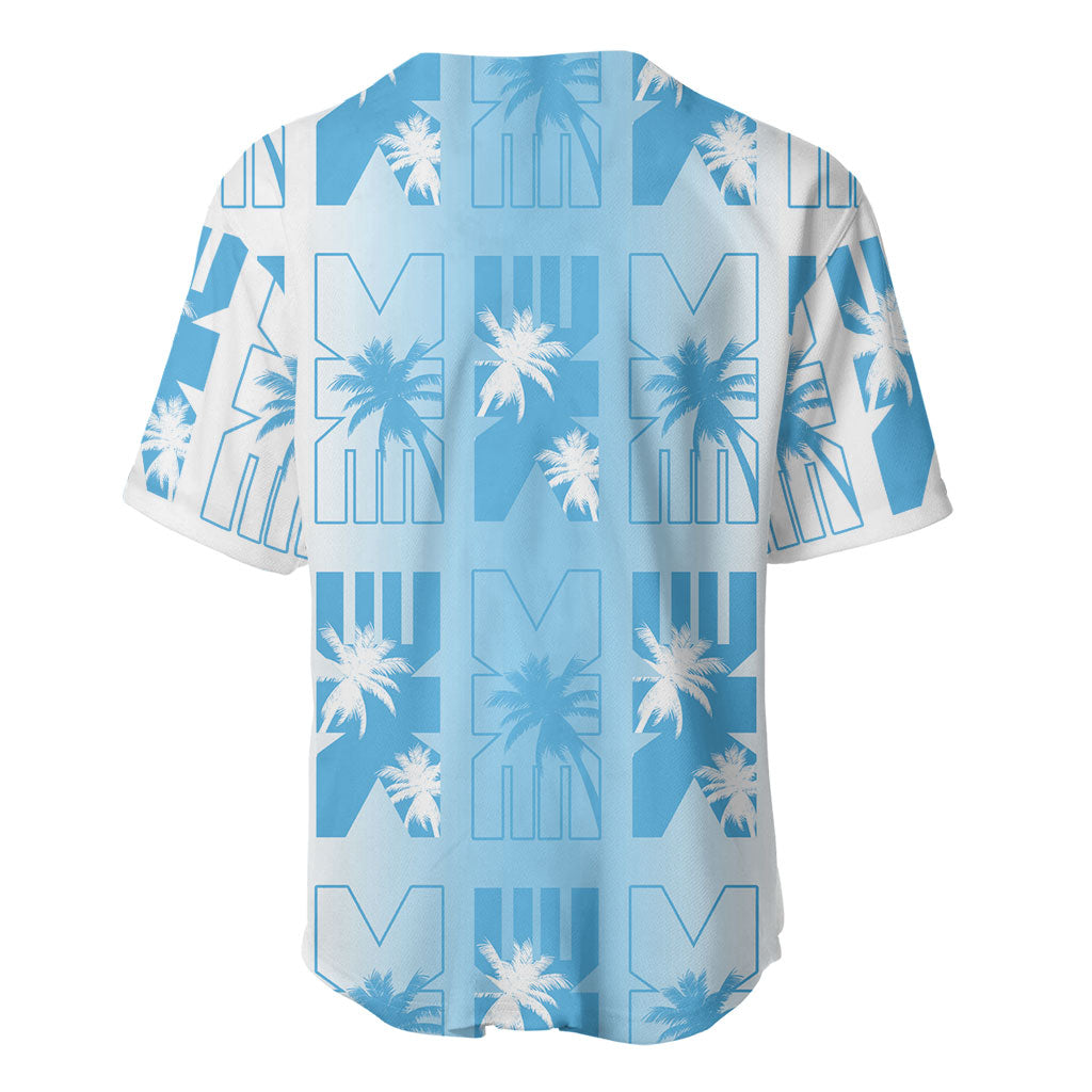 Bula Fiji Baseball Jersey White Makare Masi Tapa Pattern