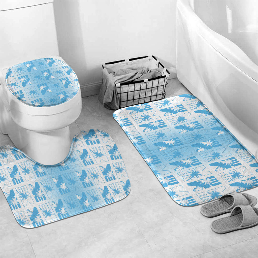 Bula Fiji Bathroom Set White Makare Masi Tapa Pattern