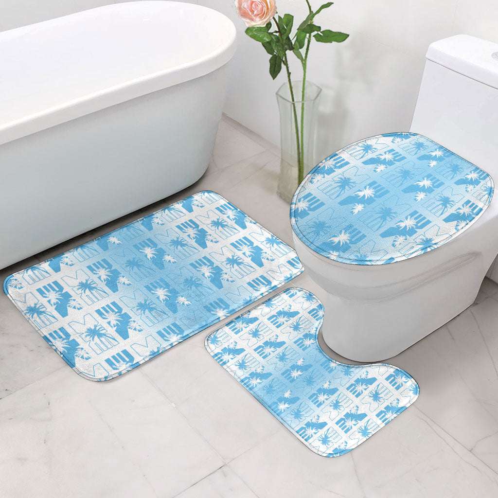 Bula Fiji Bathroom Set White Makare Masi Tapa Pattern