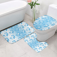 Bula Fiji Bathroom Set White Makare Masi Tapa Pattern