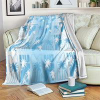 Bula Fiji Blanket White Makare Masi Tapa Pattern
