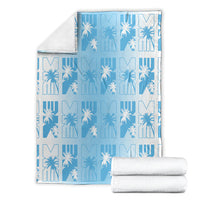 Bula Fiji Blanket White Makare Masi Tapa Pattern