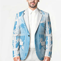 Bula Fiji Blazer White Makare Masi Tapa Pattern