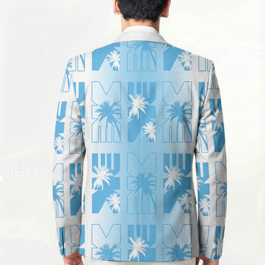Bula Fiji Blazer White Makare Masi Tapa Pattern