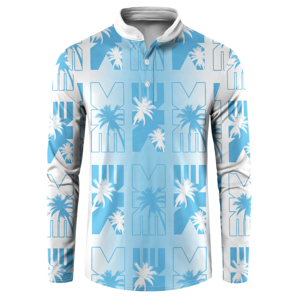 Bula Fiji Button Sweatshirt White Makare Masi Tapa Pattern