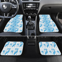 Bula Fiji Car Mats White Makare Masi Tapa Pattern