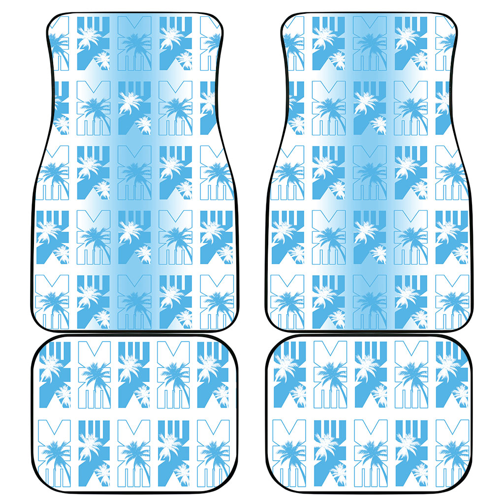 Bula Fiji Car Mats White Makare Masi Tapa Pattern