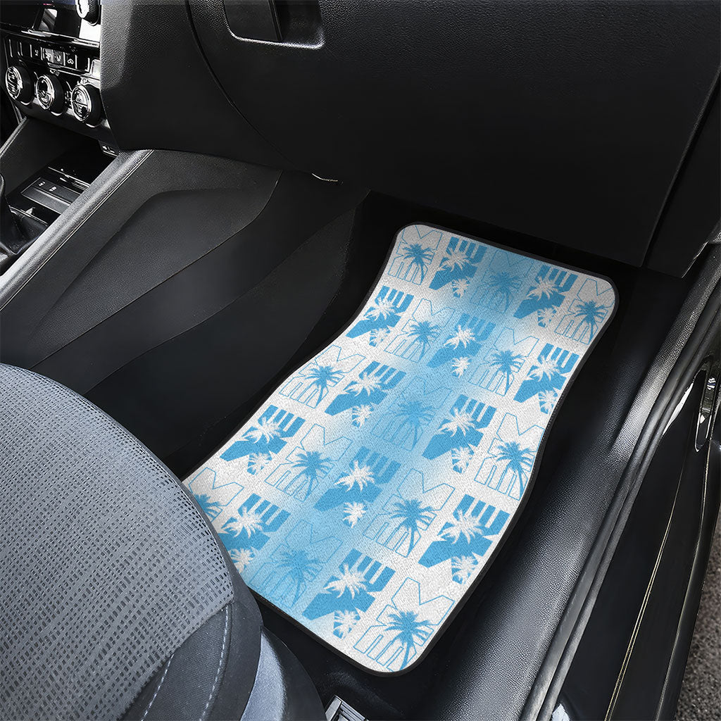 Bula Fiji Car Mats White Makare Masi Tapa Pattern