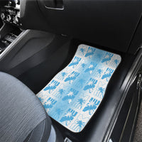 Bula Fiji Car Mats White Makare Masi Tapa Pattern